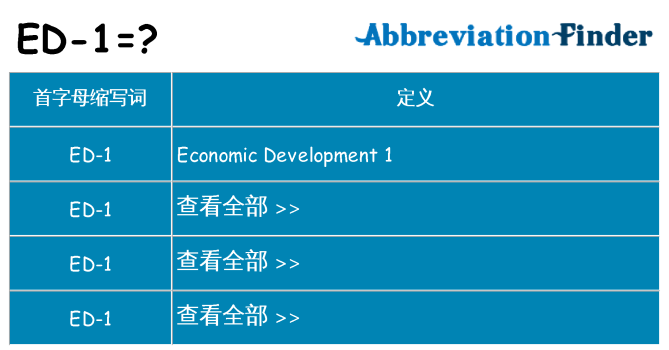 ed-1 代表什么