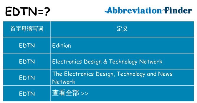 edtn 代表什么