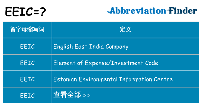 eeic 代表什么