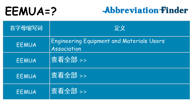 eemua 代表什么