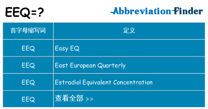 eeq 代表什么
