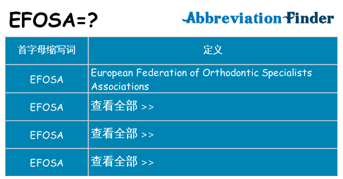 efosa 代表什么