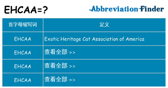 ehcaa 代表什么