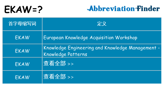 ekaw 代表什么