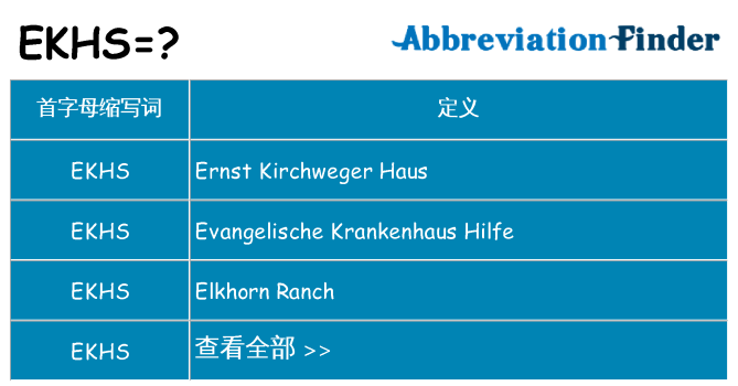 ekhs 代表什么
