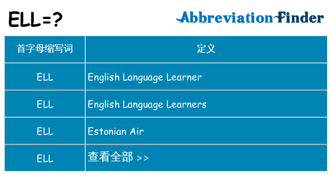 ell 代表什么