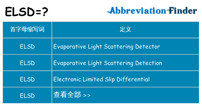 elsd 代表什么