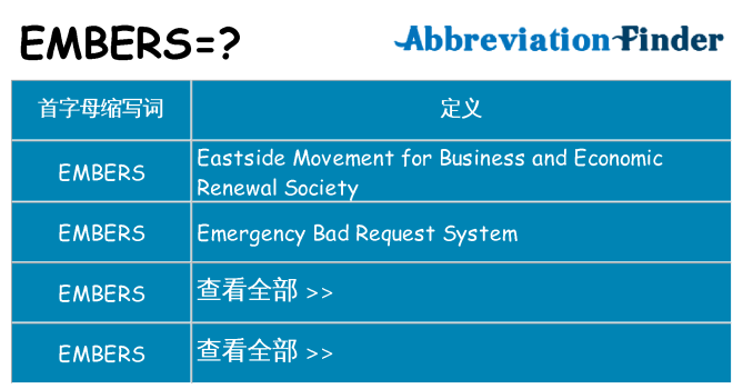 embers 代表什么