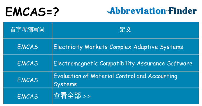 emcas 代表什么