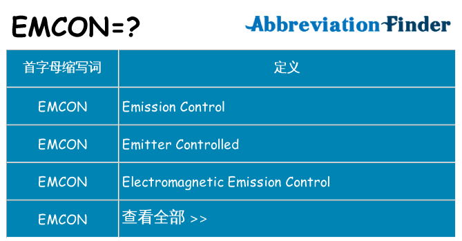 emcon 代表什么