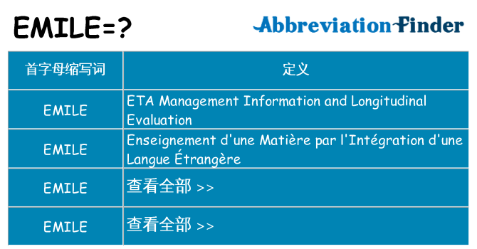 emile 代表什么