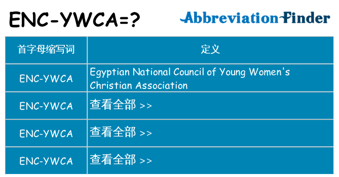enc-ywca 代表什么