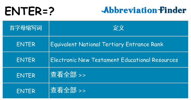 enter 代表什么