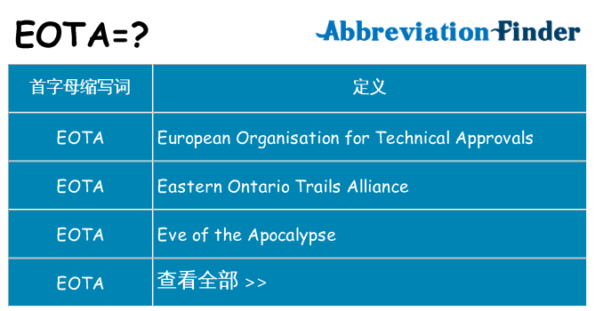 eota 代表什么