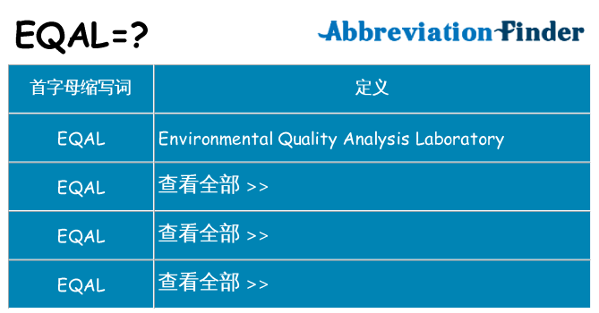 eqal 代表什么