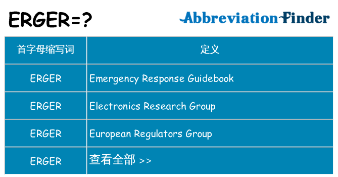 erger 代表什么