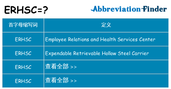 erhsc 代表什么