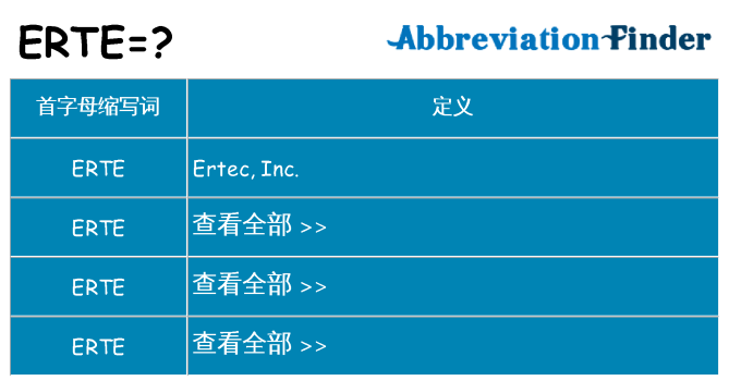 erte 代表什么