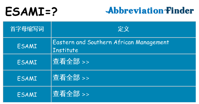 esami 代表什么