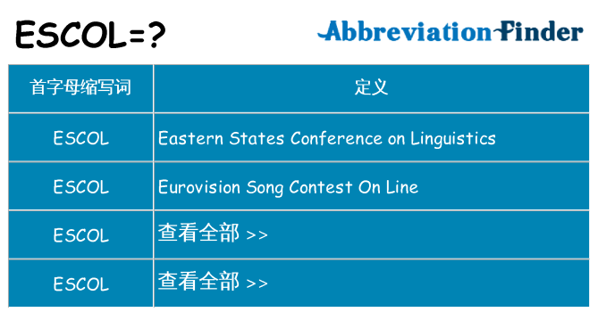 escol 代表什么