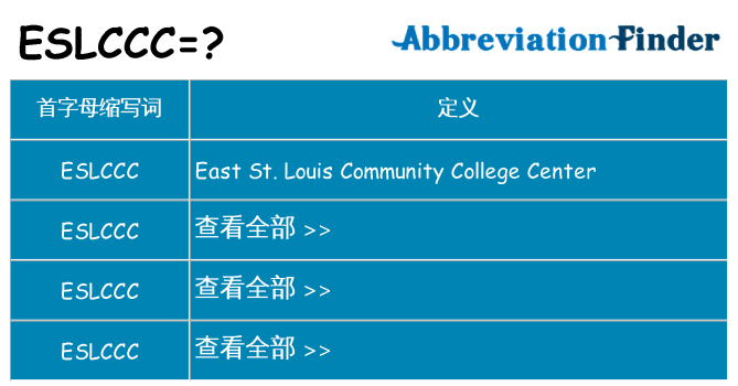 eslccc 代表什么