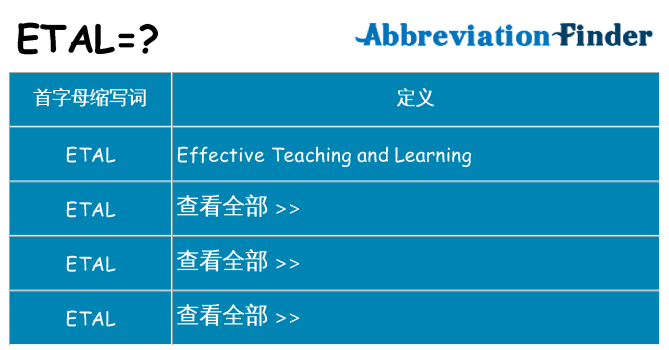 etal 代表什么