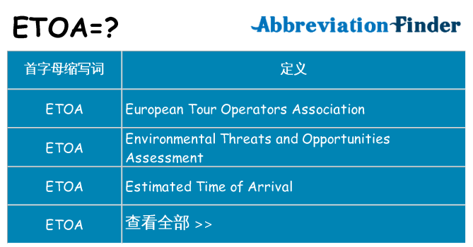 etoa 代表什么
