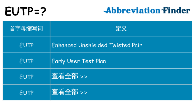 eutp 代表什么