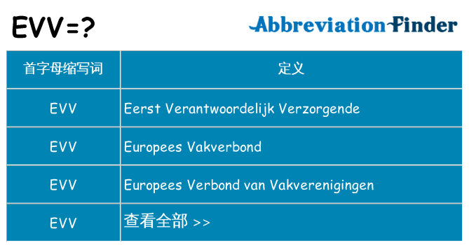 evv 代表什么