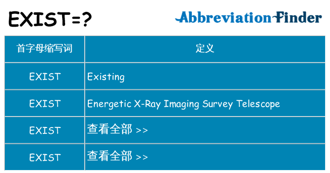 exist 代表什么