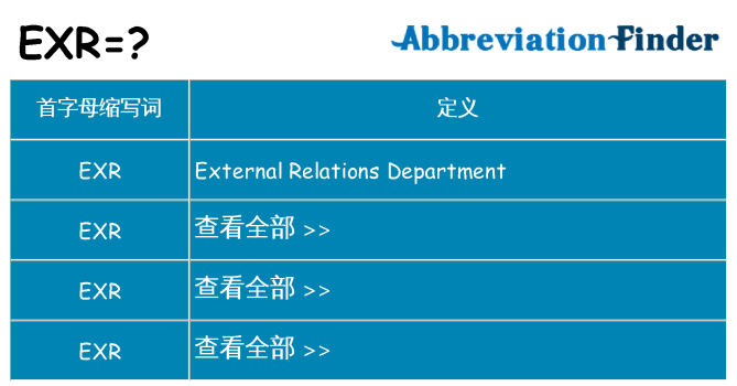 exr 代表什么