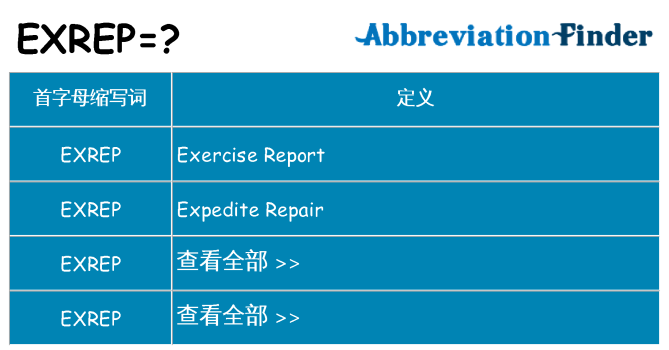 exrep 代表什么