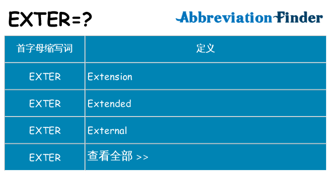 exter 代表什么