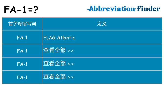 fa-1 代表什么