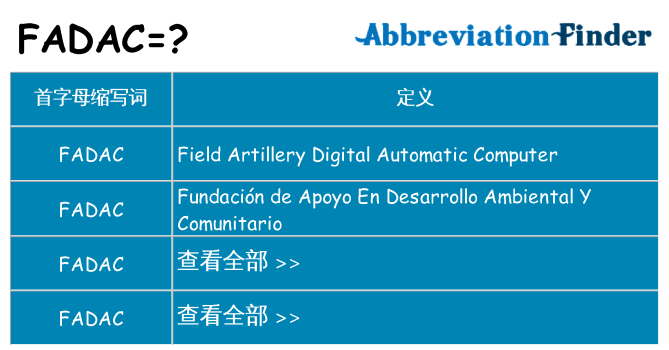 fadac 代表什么