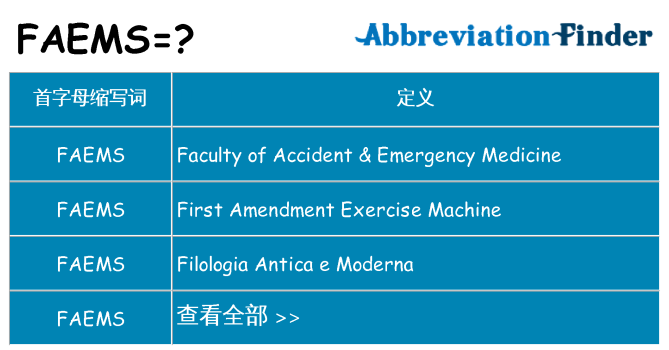 faems 代表什么