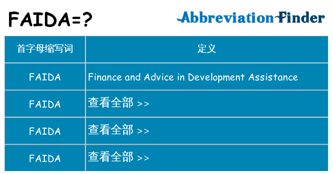 faida 代表什么