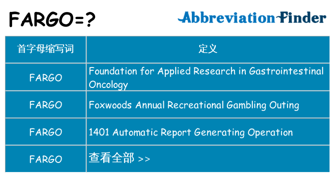 fargo 代表什么