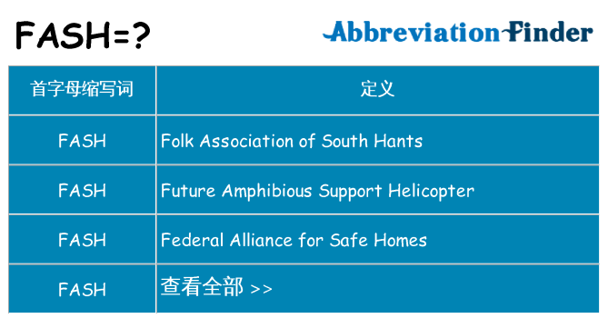 fash 代表什么