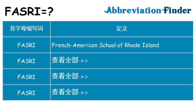 fasri 代表什么