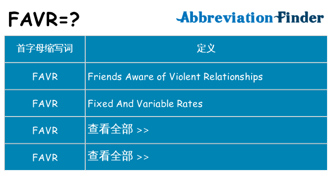 favr 代表什么