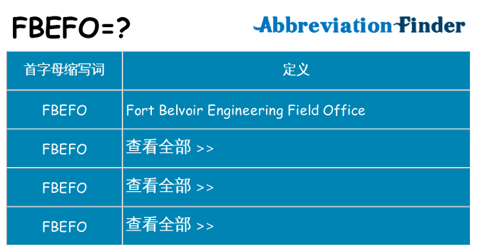 fbefo 代表什么
