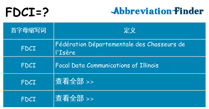 fdci 代表什么