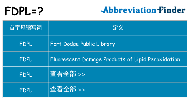 fdpl 代表什么