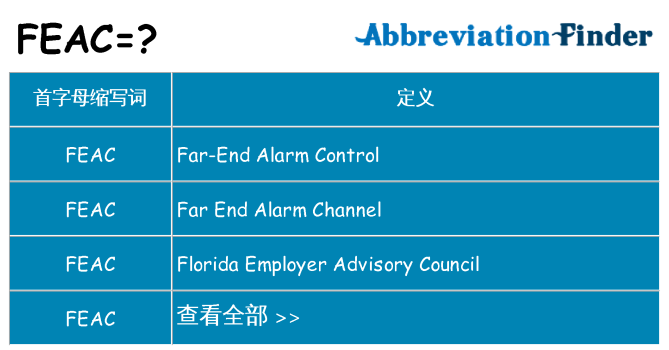 feac 代表什么