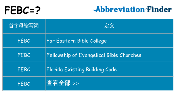 febc 代表什么