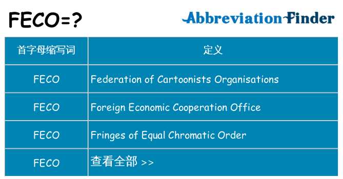 feco 代表什么