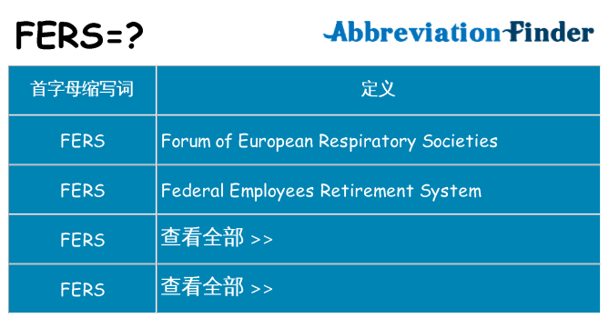 fers 代表什么