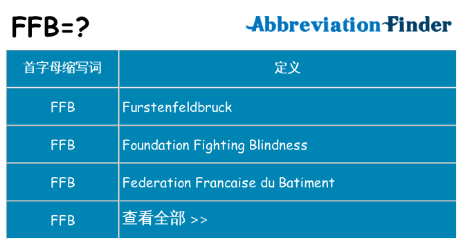 ffb 代表什么