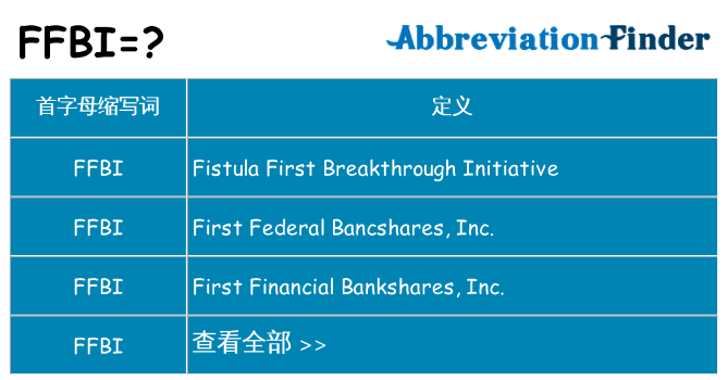 ffbi 代表什么